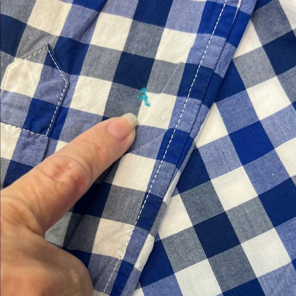 Boy's Ralph Lauren Blue and White Plaid Shirt‎